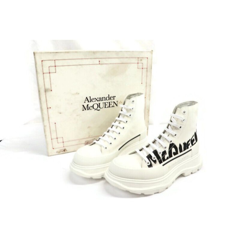 ALEXANDER MCQUEEN - TREAD SLICK GRAFFITI LOGO High Top Sneaker US Size 10 w/Box
